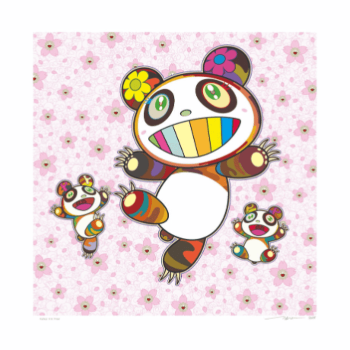 Yay. Panda Parent and Cubs in the Cherry Orchard