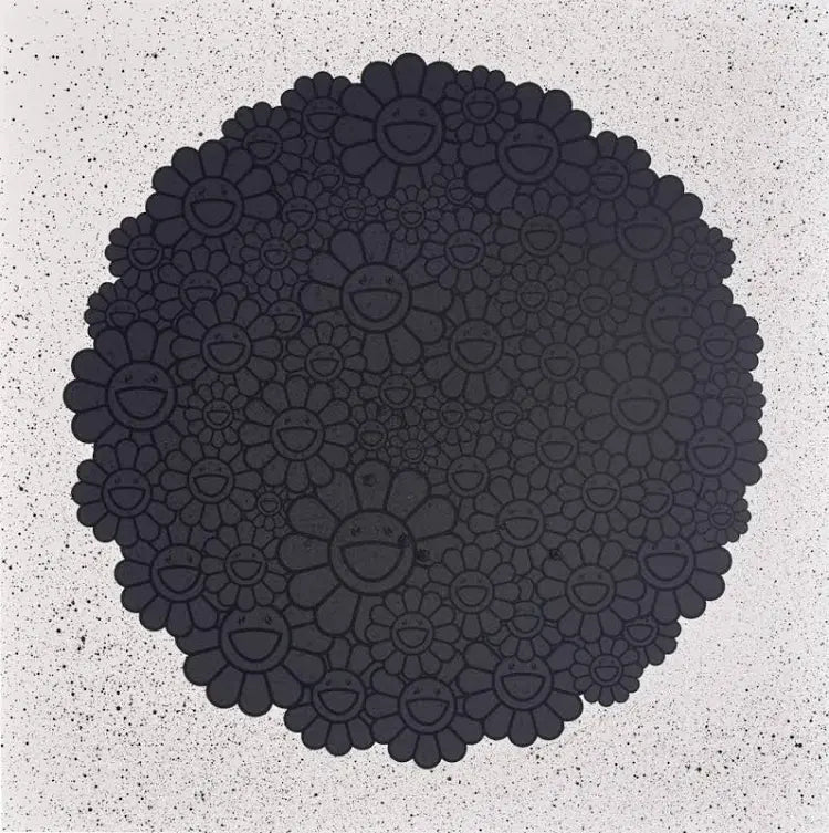 Black Flowers Round (TM/KK For BLM)– Takaoka Art