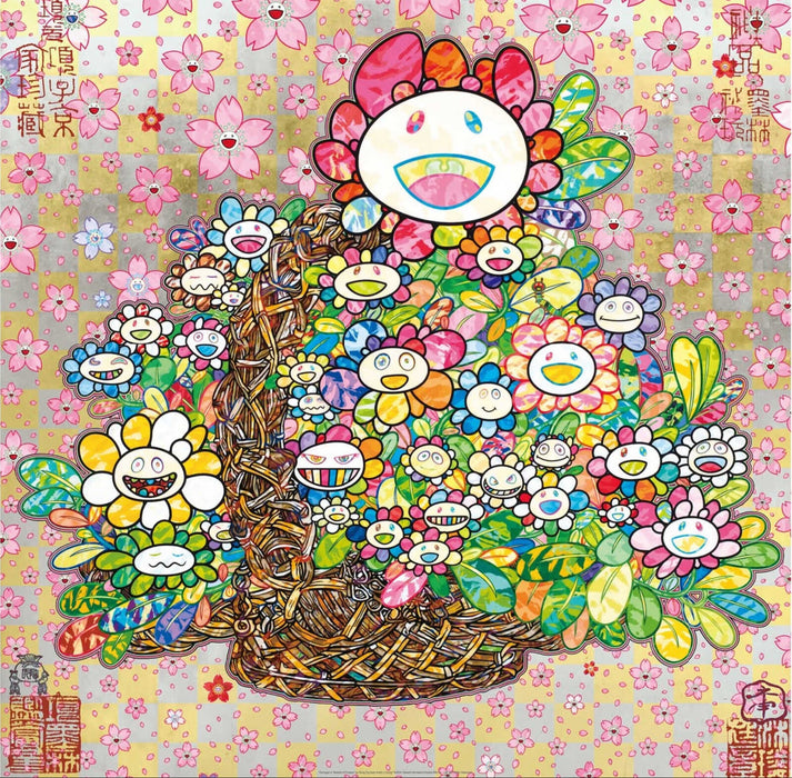 Homage to 'Basket of Flowers' by Song Dynasty Artist Li Song