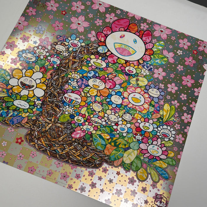 Homage to 'Basket of Flowers' by Song Dynasty Artist Li Song