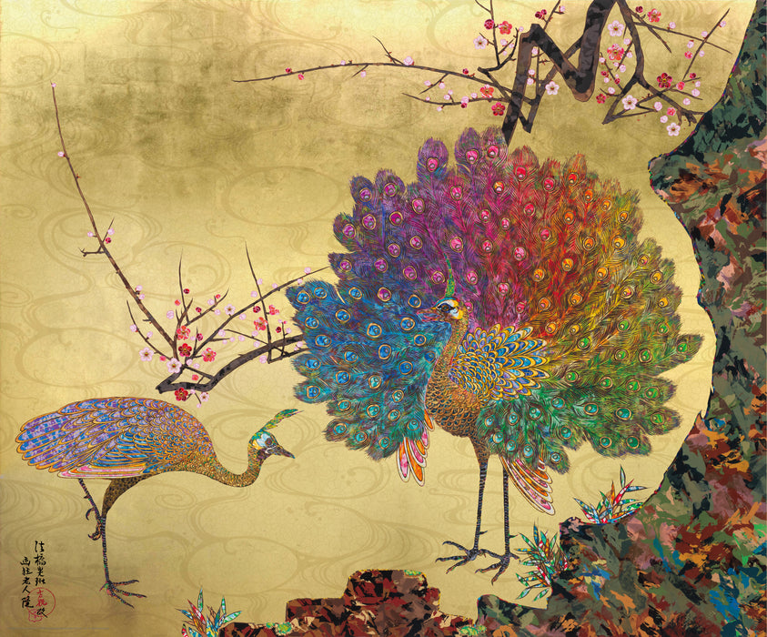 Re: 'Kujaku-Tachiaoi-zu Byōbu' After 40 Long Years, I Managed to Paint the Peacock Painting, the Encounter with Which Had Made Me a Painter