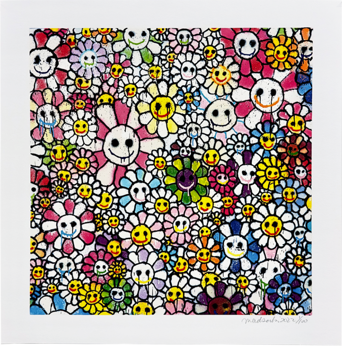 版画 Homage to Takashi Murakami Flowers 3_P Madsaki - Homage to Takashi Murakami Flowers 3_P– Takaoka Art