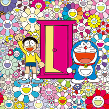 Load image into Gallery viewer, We Came to the Field of Flowers Through Anywhere door (Dokodemo Door) (Lithograph)