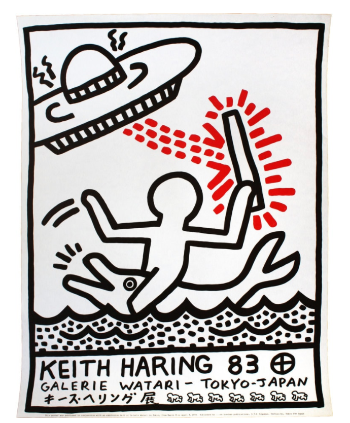 Keith Haring - Galerie Watari Exhibition Poster 1983– Takaoka Art