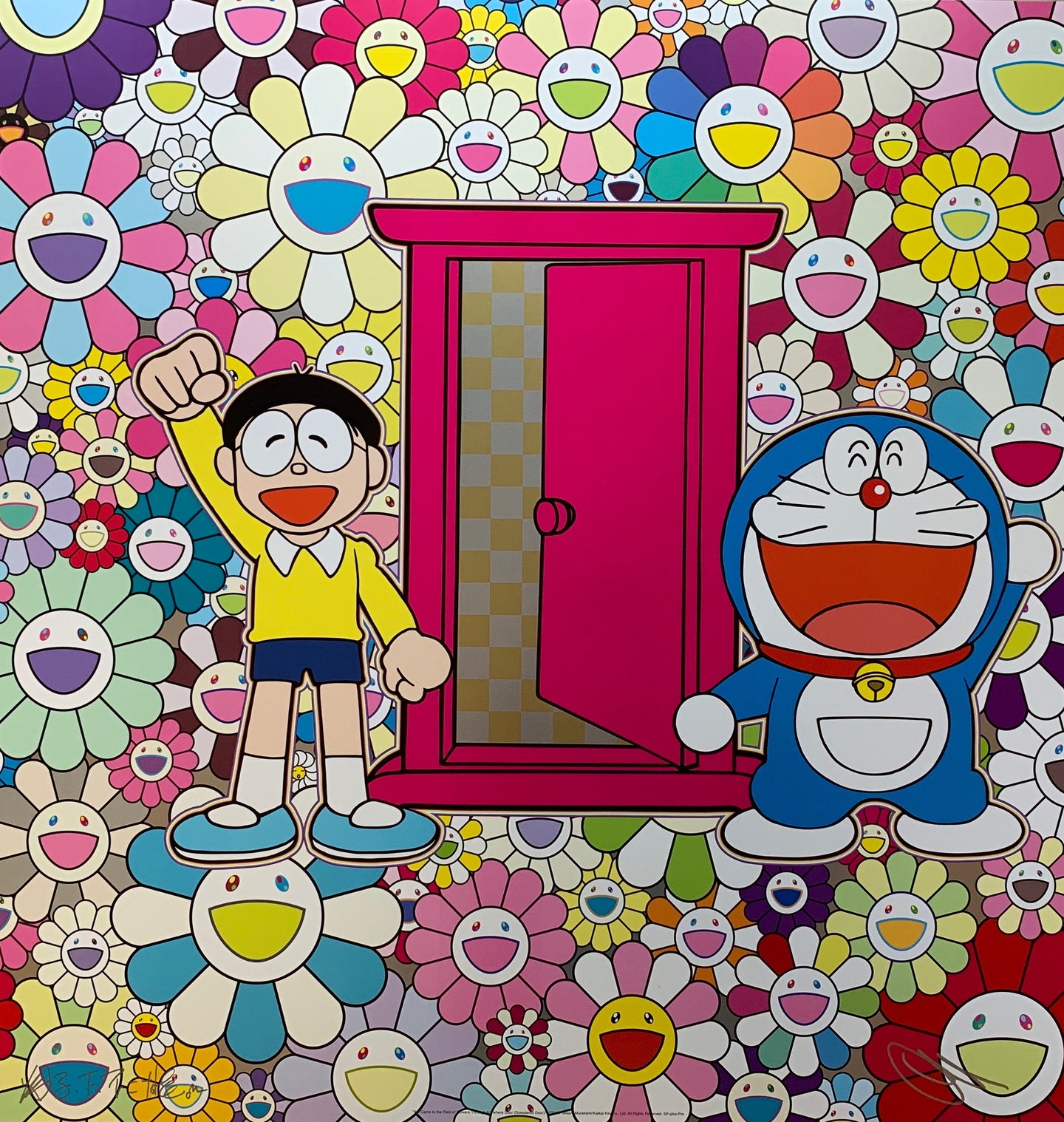 We Came to the Field of Flowers Through Anywhere door (Dokodemo Door) (Lithograph)